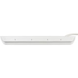 Brennenstuhl Estilo hoekstopcontact 4-voudig met USB-oplaadfunctie 6-voudige stekkerdoos met usb Wit/roestvrij staal, 6x stekker, 2x USB-A