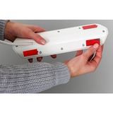 Brennenstuhl Estilo hoekstopcontact 4-voudig met USB-oplaadfunctie 6-voudige stekkerdoos met usb Wit/roestvrij staal, 6x stekker, 2x USB-A