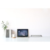 Brennenstuhl Estilo hoekstopcontact 4-voudig met USB-oplaadfunctie 6-voudige stekkerdoos met usb Wit/roestvrij staal, 6x stekker, 2x USB-A