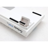 Ducky One 2 Pro Mini White Classic RGB mechanisch gaming toetsenbord Wit, US lay-out (QWERTY), Cherry MX Silent Red, 60%, RGB led, Double-shot PBT, QUACK Mechanics