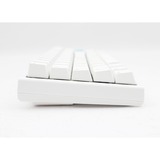 Ducky One 2 Pro Mini White Classic, gaming toetsenbord Wit, US lay-out, Cherry MX Silent Red, RGB led, Double-shot PBT, QUACK Mechanics, 60%