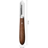Fiskars Classic Schiller links 5 cm mes bruin, Dunschiller | FSC-gecertificeerd Sucupira hout | rvs