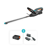 GARDENA Accuheggenschaar EasyCut 45/18V P4A set Grijs/turquoise, 14734-20, accu en oplader inbegrepen