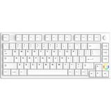 HelloGanss HS75T White RGB mechanisch toetsenbord Wit, US lay-out (QWERTY), Gateron Yellow, 75%, RGB leds, PBT Doubleshot keycaps, hot swap, 2,4 GHz | Bluetooth | USB-C