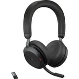 Jabra Evolve2 75 on-ear headset Zwart, Link380a, Microsoft Teams