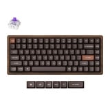 Keychron K2HE All-Wood Special Edition mechanisch toetsenbord Houtkleur, US lay-out (QWERTY), Gateron Double-Rail Magnetic Nebula, 75%, Gateron Double-Rail Magnetic, 75%, OSA PBT double-shot, hot swap, Bluetooth 5.2 | USB-C