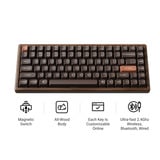 Keychron K2HE All-Wood Special Edition mechanisch toetsenbord Houtkleur, US lay-out (QWERTY), Gateron Double-Rail Magnetic Nebula, 75%, Gateron Double-Rail Magnetic, 75%, OSA PBT double-shot, hot swap, Bluetooth 5.2 | USB-C