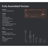 Keychron K2HE All-Wood Special Edition mechanisch toetsenbord Houtkleur, US lay-out (QWERTY), Gateron Double-Rail Magnetic Nebula, 75%, Gateron Double-Rail Magnetic, 75%, OSA PBT double-shot, hot swap, Bluetooth 5.2 | USB-C