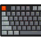 Keychron K8-J3, toetsenbord Grijs/grijs, US lay-out, Gateron G Pro Brown, RGB leds, TKL, ABS keycaps, hot swap, Bluetooth 5.1