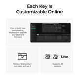 Keychron V3 Ultra 8K Wireless Custom Mechanical Keyboard Zwart, US lay-out (QWERTY), Keychron Silk POM Banana, 80% (TKL)	, RGB, Hot swap, 2.4 GHz | Bluetooth 5.3 | USB-C