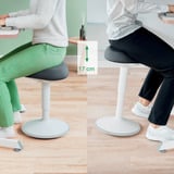 Leitz Ergo Wiebel Zitkruk met Gasveer (47 - 64 cm) stoel Grijs