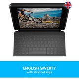 Logitech Rugged Folio Keyboard case voor iPad (7e generatie) tablethoes Zwart