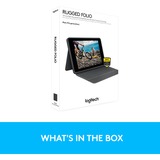 Logitech Rugged Folio Keyboard case voor iPad (7e generatie) tablethoes Zwart