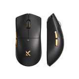 MCHOSE K7 Ultra Lightweight Wireless Gaming Mouse Zwart/goud, RGB, USB / 2.4 GHz, 42.000 DPI