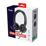 Trust Ayda USB PC Headset on-ear  Zwart