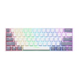 Trust GXT 873 Acira Draadloos mechanisch RGB toetsenbord Wit, US lay-out (QWERTY), Outemu Red, 60%, 2.4 GHz | 2x Bluetooth | USB