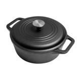 Victoria Dutch Oven, 24 cm 3,8 liter bak-/braadpan Zwart/zilver