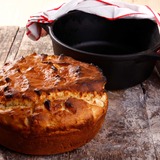 Victoria Dutch Oven, 24 cm 3,8 liter bak-/braadpan Zwart/zilver