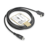 ACT Connectivity USB 3.2 USB-C (recht) naar USB-C (omhoog/omlaag haaks) kabel Zwart, 10 Gbit/s, 60W, 2 meter