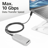 ACT Connectivity USB 3.2 USB-C (recht) naar USB-C (omhoog/omlaag haaks) kabel Zwart, 10 Gbit/s, 60W, 2 meter