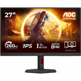 AOC 27G4ZRE 27" gaming monitor Zwart, 2x HDMI, DisplayPort, Fast IPS, 240 HZ (OC 260 Hz)