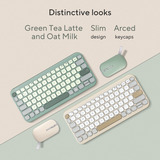 ASUS Marshmallow Keyboard KW100 Crème, US lay-out (QWERTY), Scissor switches, 75%, Bluetooth Low Energy (BLE) 5.0