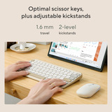 ASUS Marshmallow Keyboard KW100 Crème, US lay-out (QWERTY), Scissor switches, 75%, Bluetooth Low Energy (BLE) 5.0