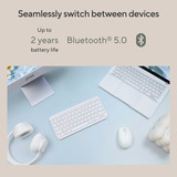 ASUS Marshmallow Keyboard KW100 Crème, US lay-out (QWERTY), Scissor switches, 75%, Bluetooth Low Energy (BLE) 5.0