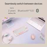 ASUS Marshmallow Keyboard KW100 Crème, US lay-out (QWERTY), Scissor switches, 75%, Bluetooth Low Energy (BLE) 5.0