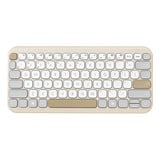 ASUS Marshmallow Keyboard KW100, toetsenbord Crème, US lay-out, Scissor switches, 75%, Bluetooth® Low Energy (BLE) 5.0
