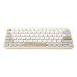 ASUS Marshmallow Keyboard KW100, toetsenbord Crème, US lay-out, Scissor switches, 75%, Bluetooth® Low Energy (BLE) 5.0