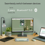 ASUS Marshmallow Keyboard KW100, toetsenbord Crème, US lay-out, Scissor switches, 75%, Bluetooth® Low Energy (BLE) 5.0