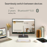 ASUS Marshmallow Keyboard KW100, toetsenbord Crème, US lay-out, Scissor switches, 75%, Bluetooth® Low Energy (BLE) 5.0