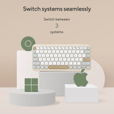 ASUS Marshmallow Keyboard KW100, toetsenbord Crème, US lay-out, Scissor switches, 75%, Bluetooth® Low Energy (BLE) 5.0