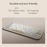 ASUS Marshmallow Keyboard KW100, toetsenbord Crème, US lay-out, Scissor switches, 75%, Bluetooth® Low Energy (BLE) 5.0