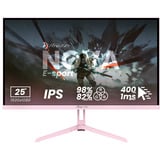 Arozzi Nova E-sport 25" 24.5" monitor Roze, 2x DisplayPort, 2x HDMI, 400 Hz