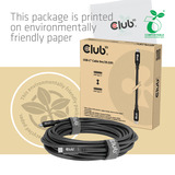 Club 3D USB-C kabel 8K60Hz 100W USB4 Zwart, 9 meter
