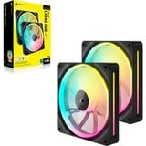 Corsair iCUE LINK LX140 RGB case fans Zwart, 2 stuks, 140 x 140 x 25 mm, PWM