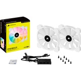 Corsair iCUE SP140 RGB ELITE Performance + Lighting Node CORE case fans Wit, 2 stuks, 140 x 140 x 25 mm, PWM