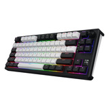 Hator Skyfall MAG Ultima 8K Wireless RGB mechanisch gaming toetsenbord Zwart, US lay-out (QWERTY), HATOR Aurum Ice, 80% (TKL)	, RGB, Double-shot PBT, Hot-swap, 2.4GHz | Bluetooth | USB-C