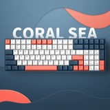 Iqunix F97 Coral Sea Wireless Mechanical Keyboard Donkerblauw, US lay-out (QWERTY), Cherry MX Brown, 96%, RGB leds, 96%, Hot-swappable, PBT, 2.4GHz | Bluetooth 5.1 | USB-C