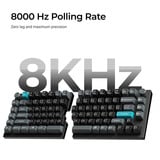 Keychron Q11 Ultra 8K Wireless Custom Mechanical Keyboard Zwart, US lay-out (QWERTY), Keychron Silk POM Brown, 100%, RGB leds, KSA double-shot PBT, hot swap, 2.4GHz | Bluetooth 5.2 | USB-C