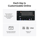 Keychron Q5 HE QMK Wireless Custom Keyboard Zwart, US lay-out (QWERTY), Gateron Double-Rail Magnetic Nebula, 96%, RGB leds, OSA double-shot PBT, hot swap, Knob, 2.4GHz | Bluetooth 5.1 | USB-C