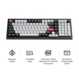 Keychron Q5 HE QMK Wireless Custom Keyboard, toetsenbord Zwart/wit, US lay-out, Gateron Double-Rail Magnetic Nebula, RGB leds, 96%, OSA double-shot PBT, hot swap, Knob, 2.4GHz | Bluetooth 5.1 | USB-C