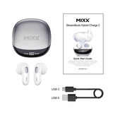 MIXX StreamBuds Hybrid Charge 2 True Wireless Earbuds in-ear oortjes Wit