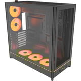 Montech HS01 PRO midi tower behuizing Zwart | 2x USB-A | 1x USB-C | RGB | Window