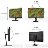 Philips 27B1U3900 27" 4K Ultra HD monitor Zwart, 1x DisplayPort, 2x HDMI, 1x USB-C, 3x USB-A, 1x RJ-45