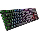 Sharkoon PureWriter RGB, gaming toetsenbord Zwart, US lay-out, Kailh Choc Low Profile Blue, RGB leds