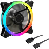 Sharkoon SHARK Blades PWM RGB case fan Zwart, 4-pins PWM fan-connector