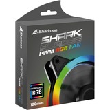 Sharkoon SHARK Blades PWM RGB case fan Zwart, 4-pins PWM fan-connector